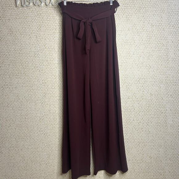 NWOT Alloy Apparel Tall Scarlett Ultra Wide Highest-Rise Burgundy Brown Pant XXL - Picture 1 of 11